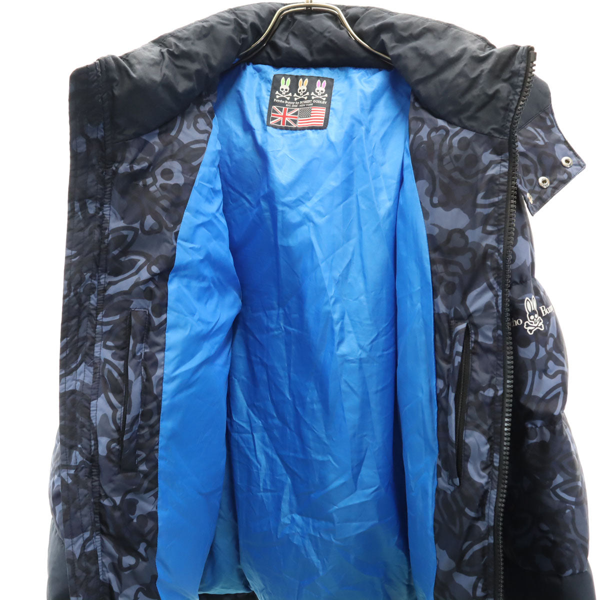 Psycho Bunny サイコバニー ダウンジャケット M ブルー系 メンズ