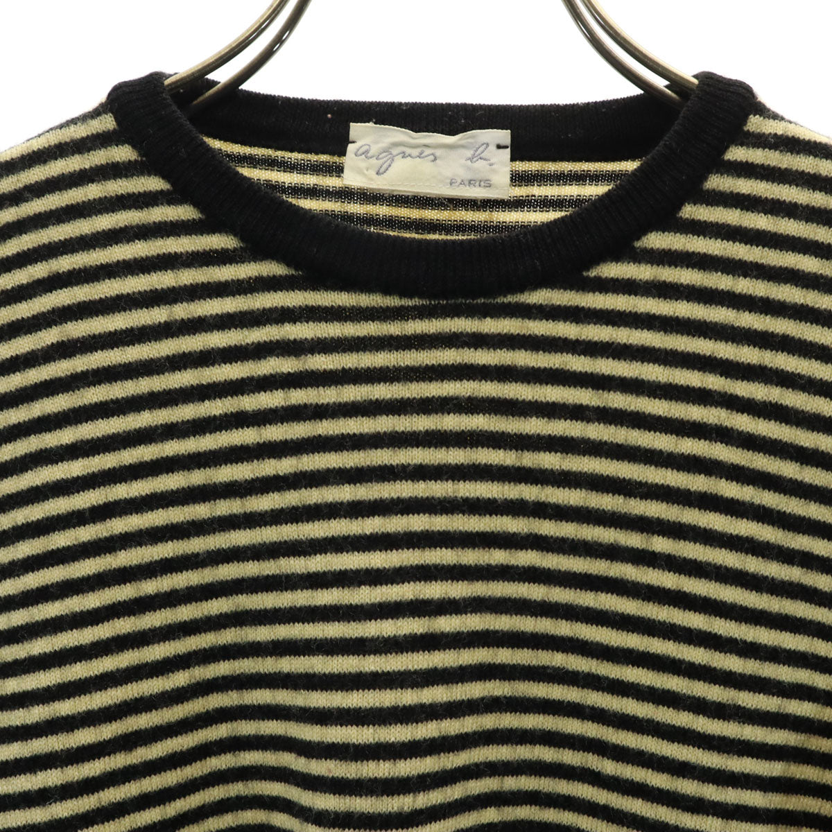 agnes b. アニエスベー フランス製 長袖 ニット 2 アイボリー系 セーター レディース