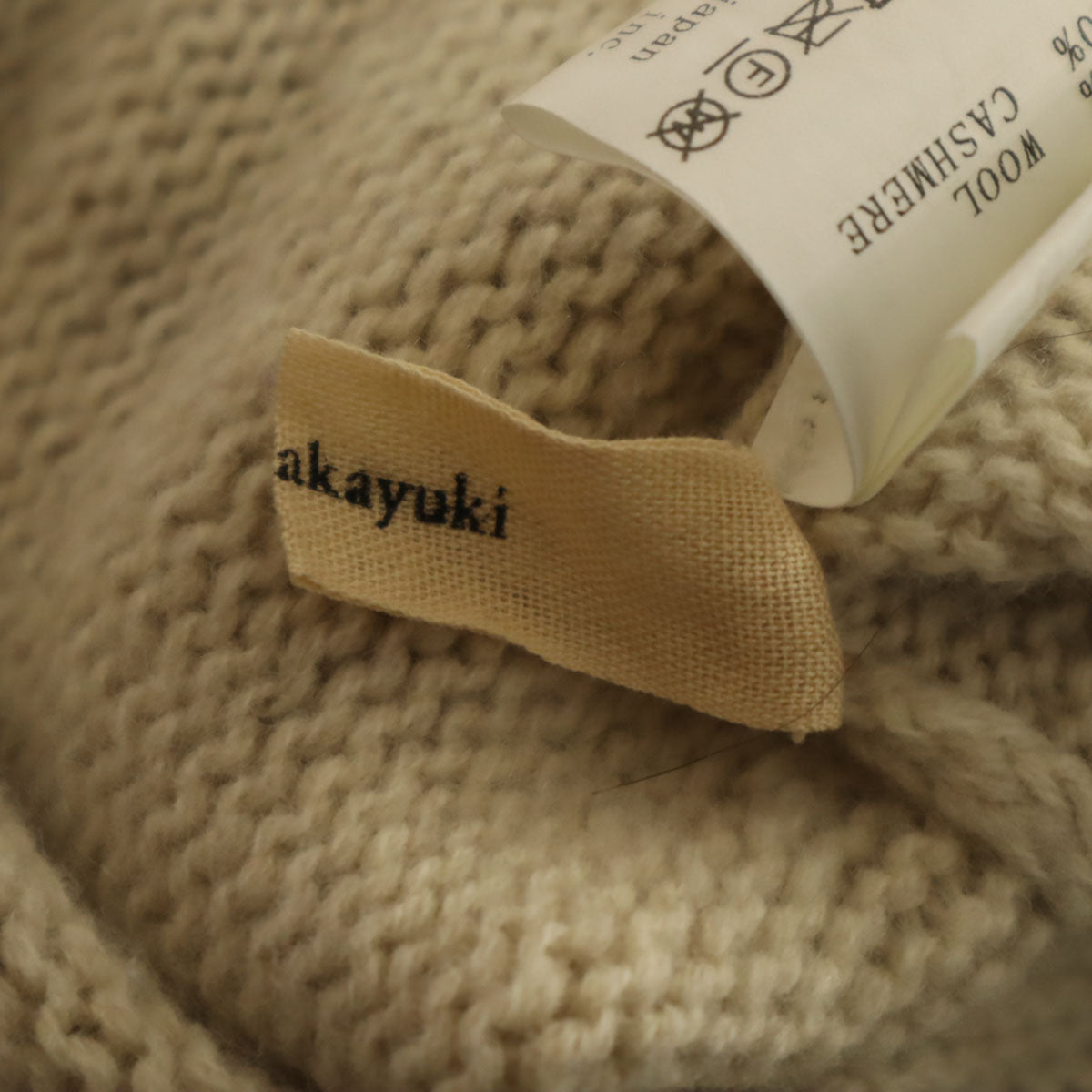 suzuki takayuki スズキタカユキ 日本製 ウール カシミヤブレンド 長袖 ニット ベージュ系 セーター レディース