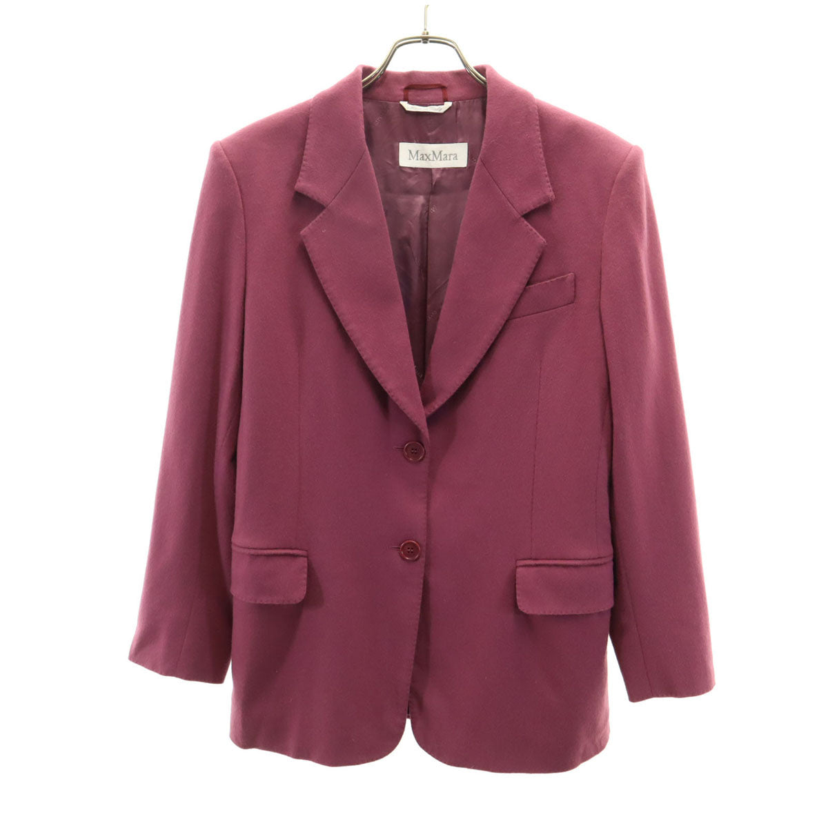 MAX MARA マックスマーラ ウール カシミヤブレンド テーラードジャケット 40 パープル系 レディース