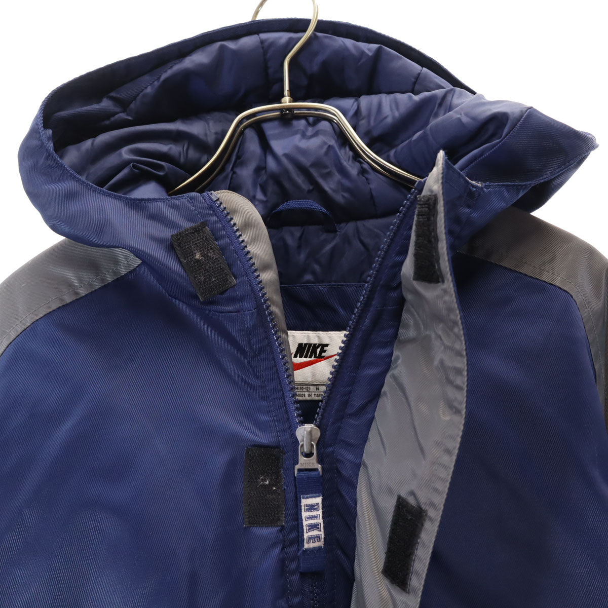 NIKE ナイキ 90s 00s オールド 白タグ 中綿 ベンチコート M(10-12) ネイビー系 キッズ