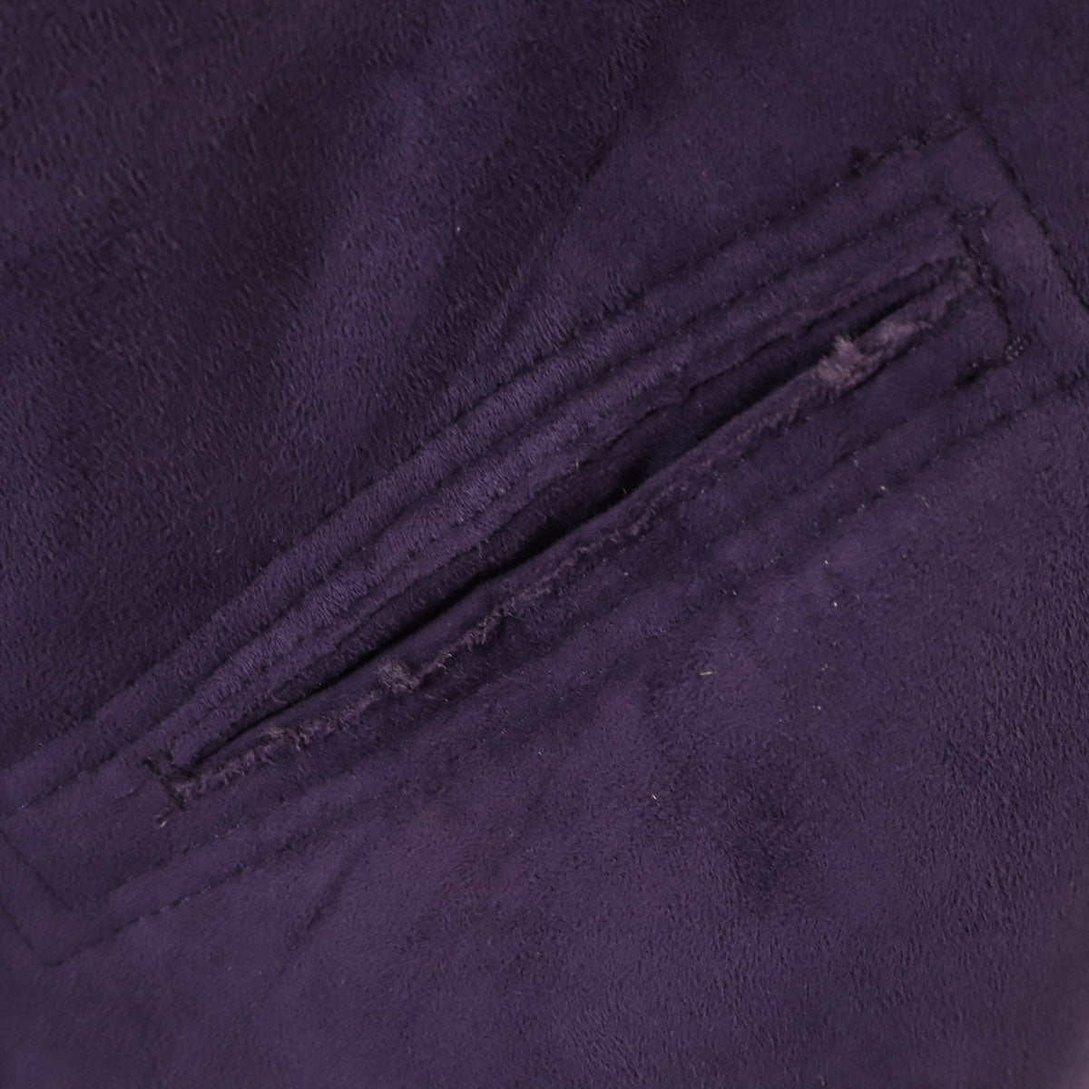 ARMANI JEANS アルマーニジーンズ リバーシブル スエード ジャケット USA6 パープル系 ファー レディース