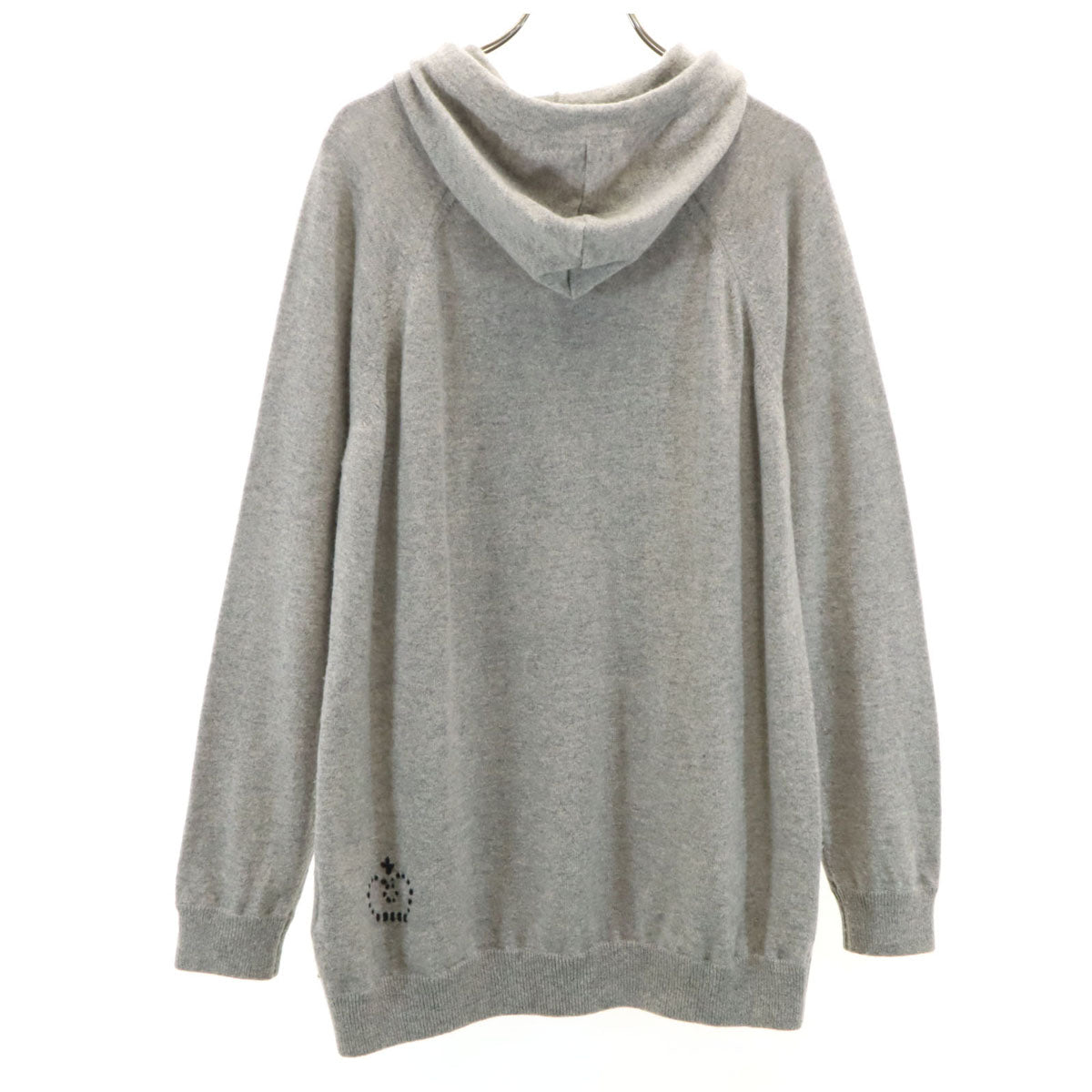 QUEENE AND BELLE クイーンアンドベル スコットランド製 長袖 ニット パーカー グレー レディース