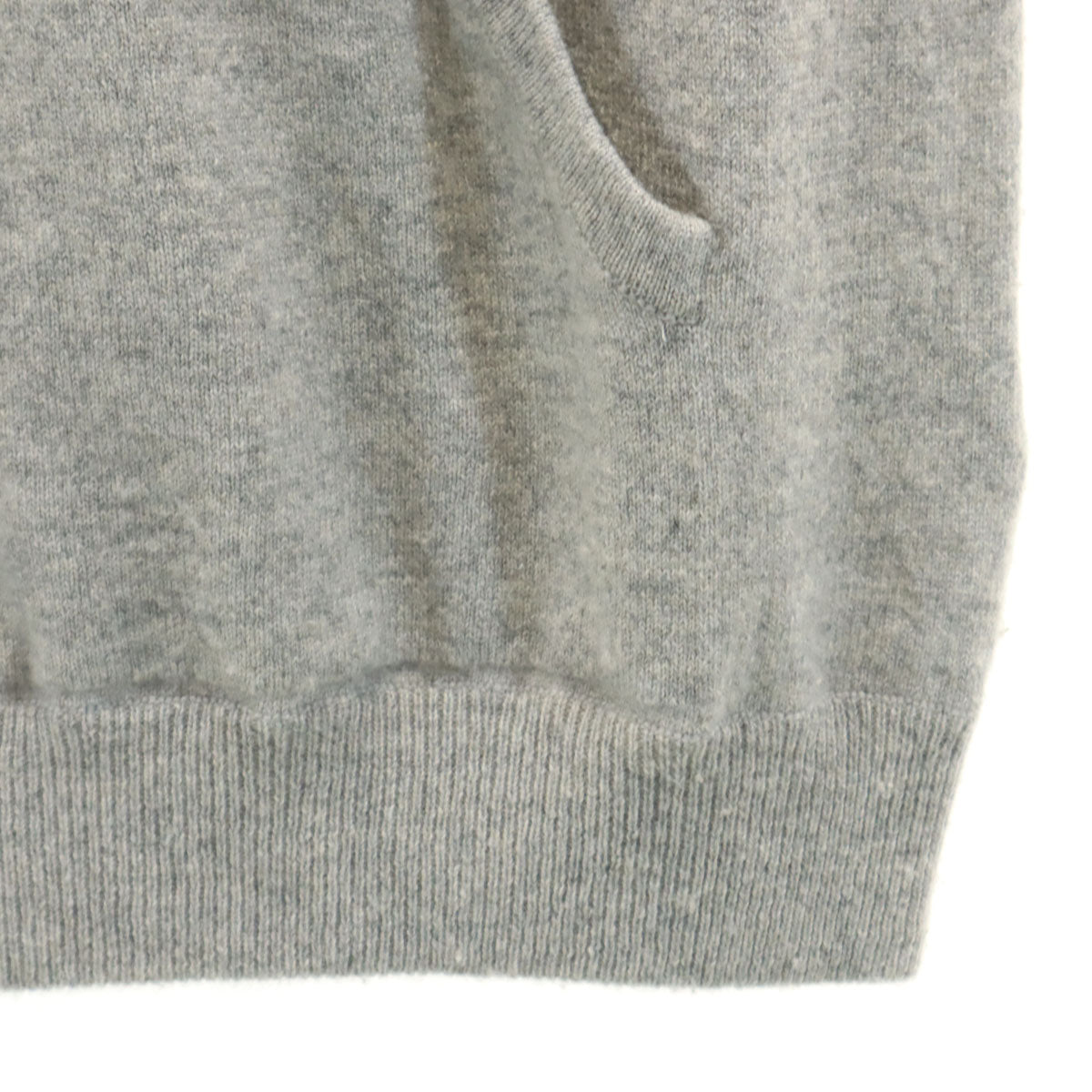 QUEENE AND BELLE クイーンアンドベル スコットランド製 長袖 ニット パーカー グレー レディース