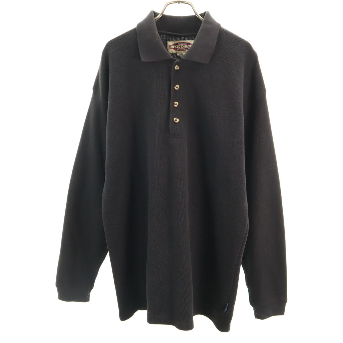 SONOMA 90s オールド 長袖 ポロシャツ L 黒 メンズ