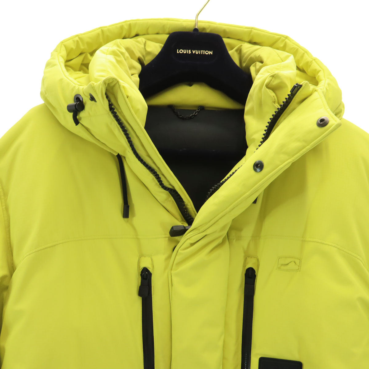 LOUIS VUITTON ルイヴィトン フランス製 ダウンジャケット 44 イエロー ハンガー カバー付き メンズ