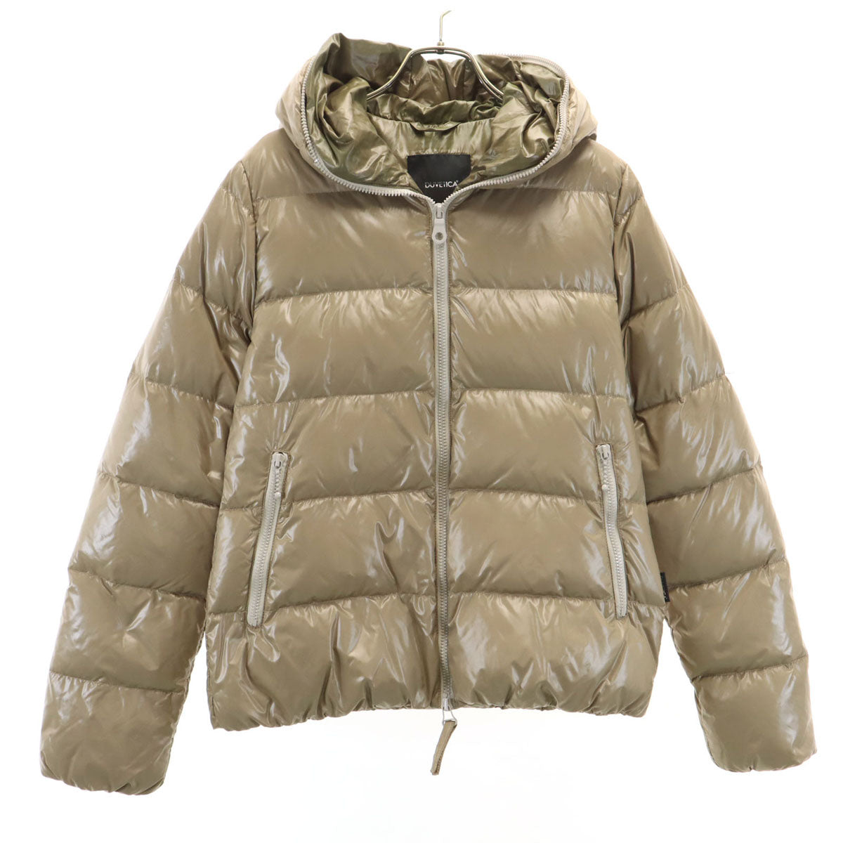 DUVETICA デュベティカ ブルガリア製 THIA ダウンジャケット 42 グレージュ系 レディース
