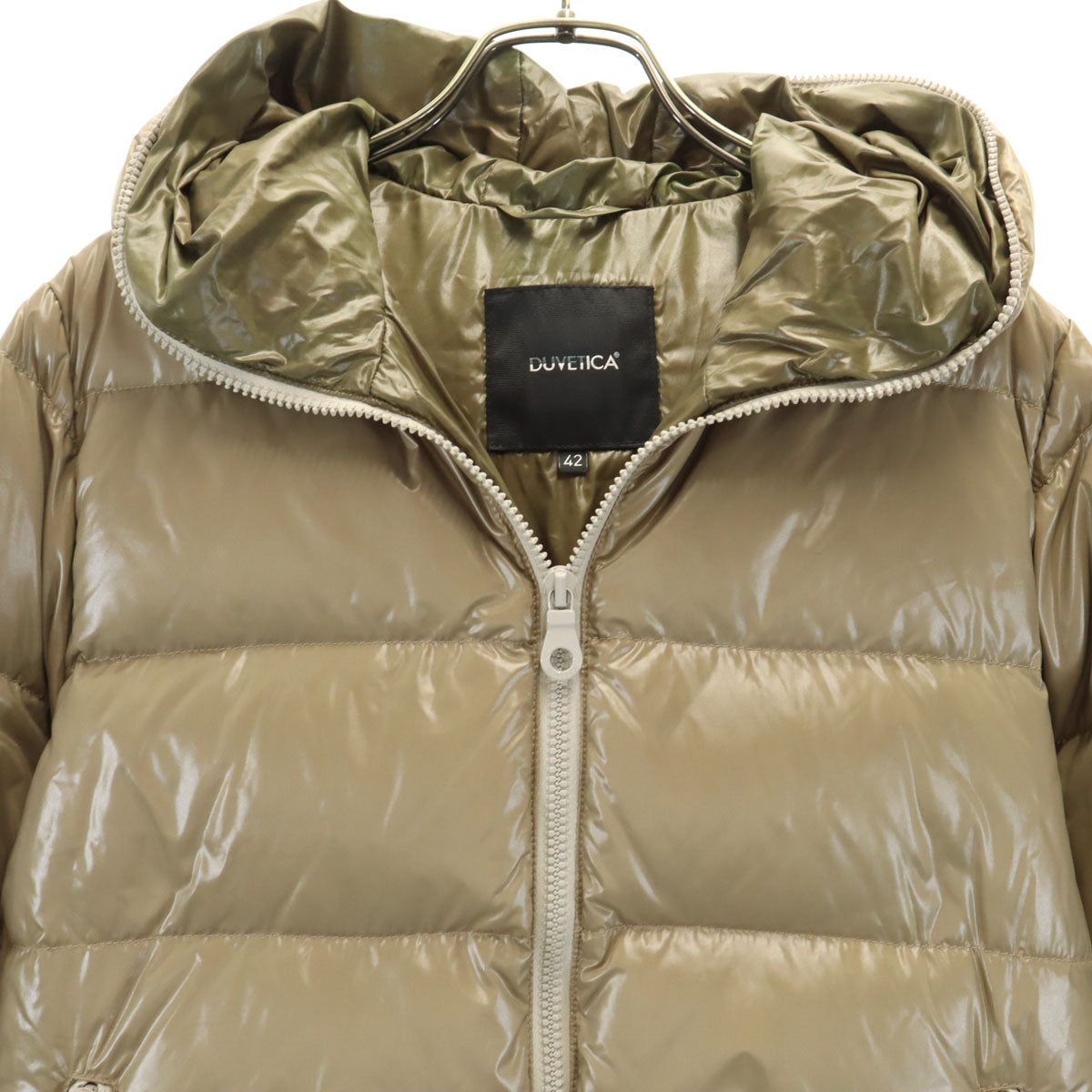 DUVETICA デュベティカ ブルガリア製 THIA ダウンジャケット 42 グレージュ系 レディース