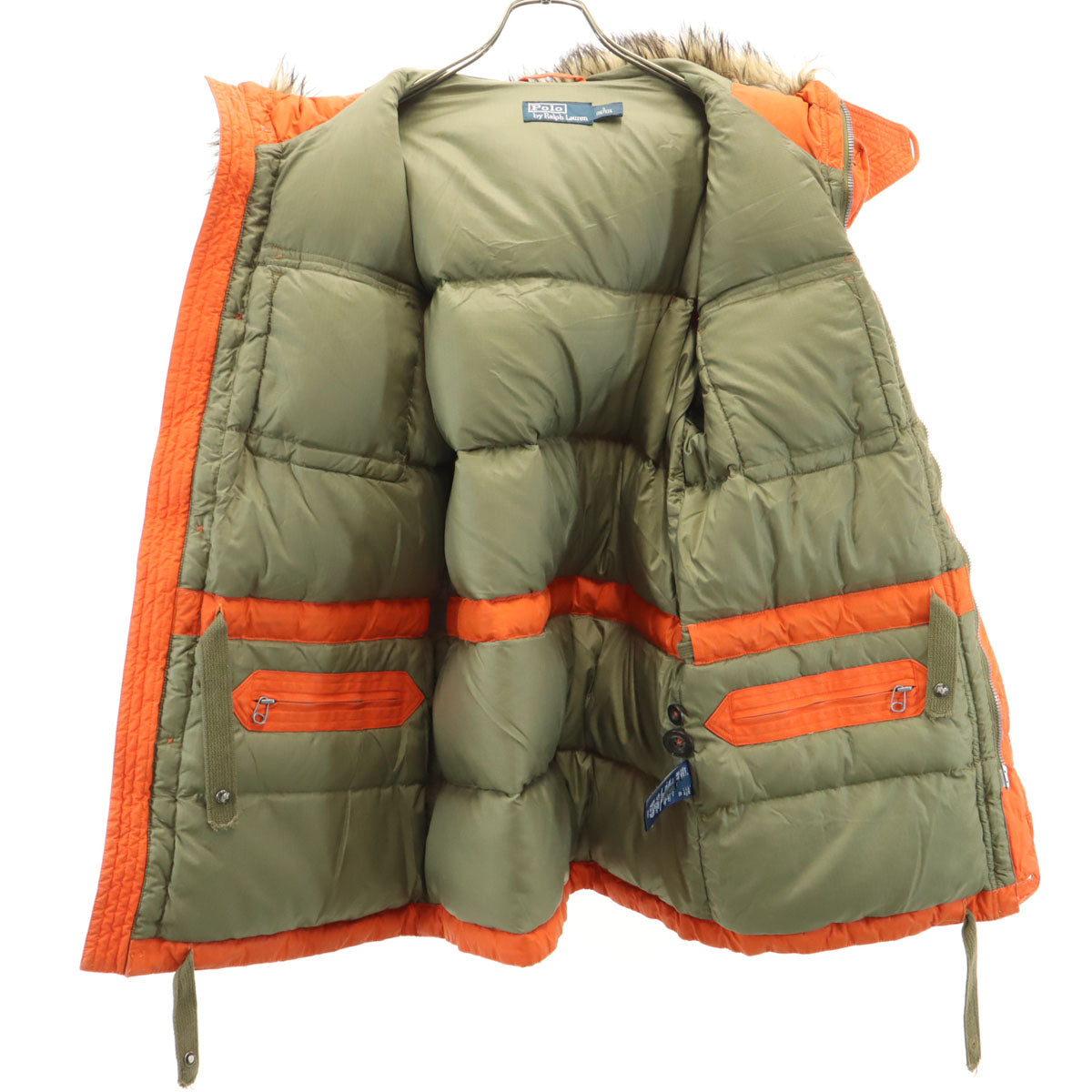 Polo by Ralph Lauren ポロバイラルフローレン ワックスコーティング加工 ダウンジャケット S オレンジ メンズ