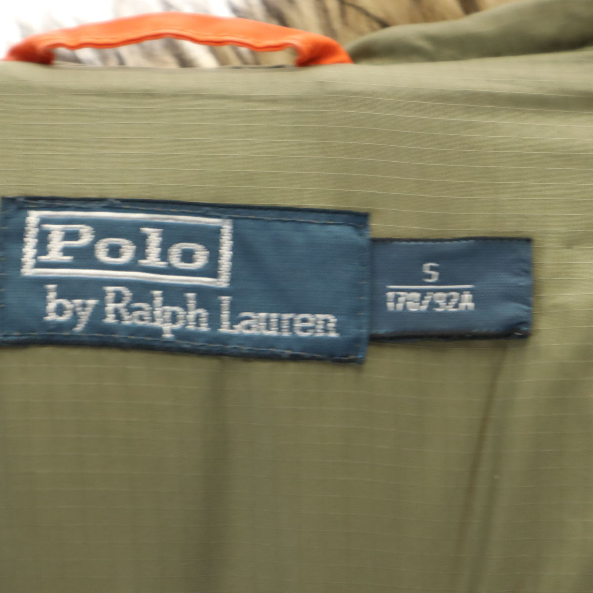 Polo by Ralph Lauren ポロバイラルフローレン ワックスコーティング加工 ダウンジャケット S オレンジ メンズ