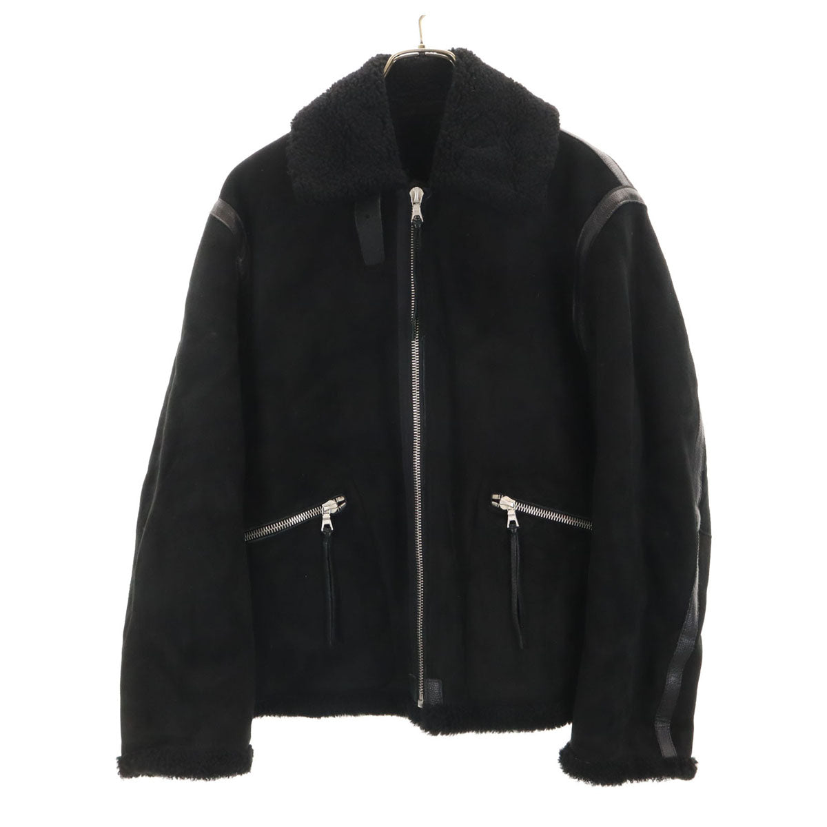 COMOLI コモリ 羊革 シープスキン ムートンジャケット 1 ブラック ヌバック メンズ