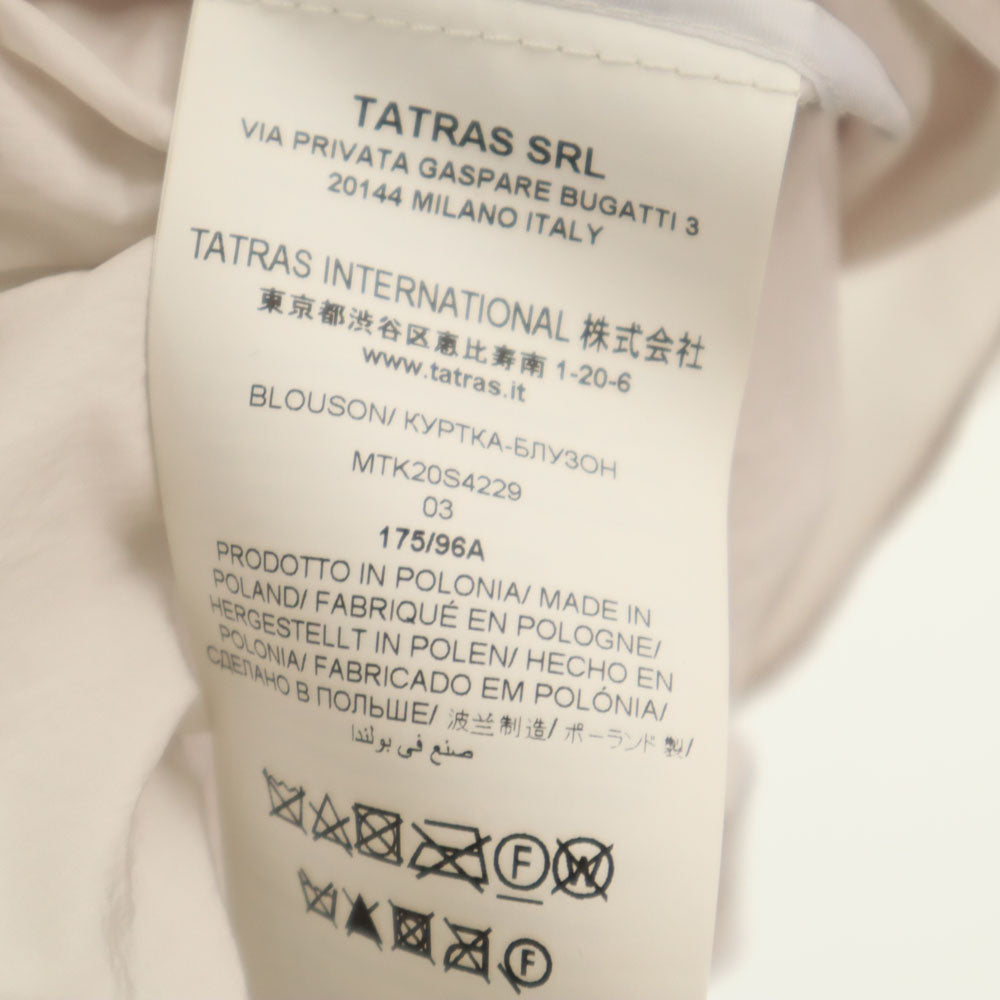 TATRAS タトラス ポーランド製 長袖 シャツ型 ブルゾン 3 ホワイト MTK20S4229 メンズ