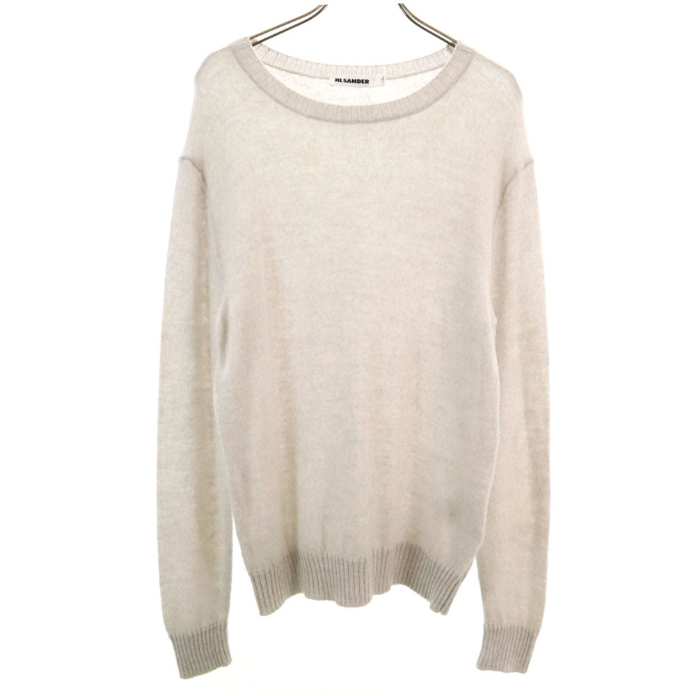 JIL SANDER ジルサンダー イタリア製 ウールブレンド 長袖 セーター 46 グレー メンズ