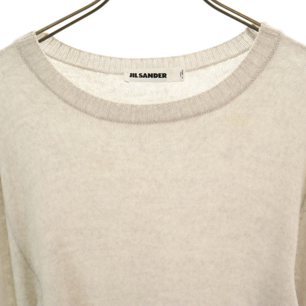 JIL SANDER ジルサンダー イタリア製 ウールブレンド 長袖 セーター 46 グレー メンズ