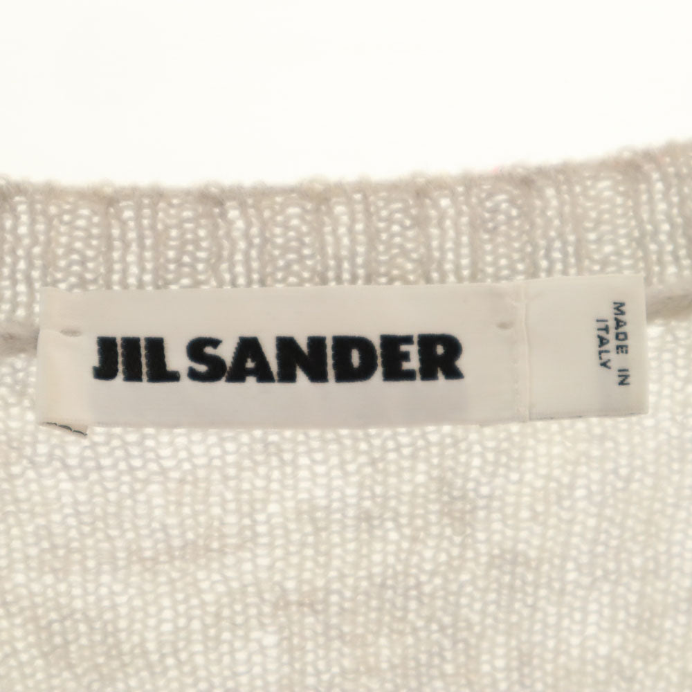 JIL SANDER ジルサンダー イタリア製 ウールブレンド 長袖 セーター 46 グレー メンズ