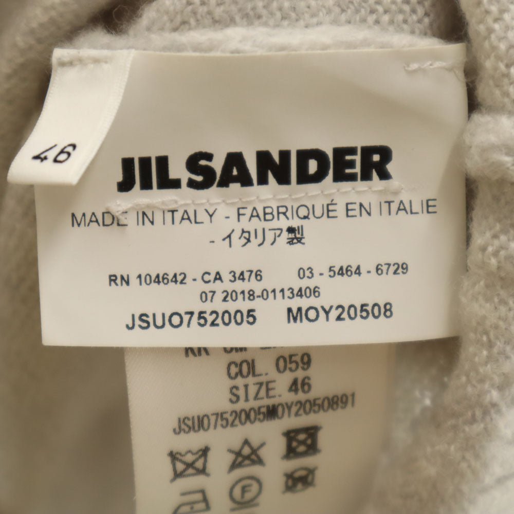 JIL SANDER ジルサンダー イタリア製 ウールブレンド 長袖 セーター 46 グレー メンズ