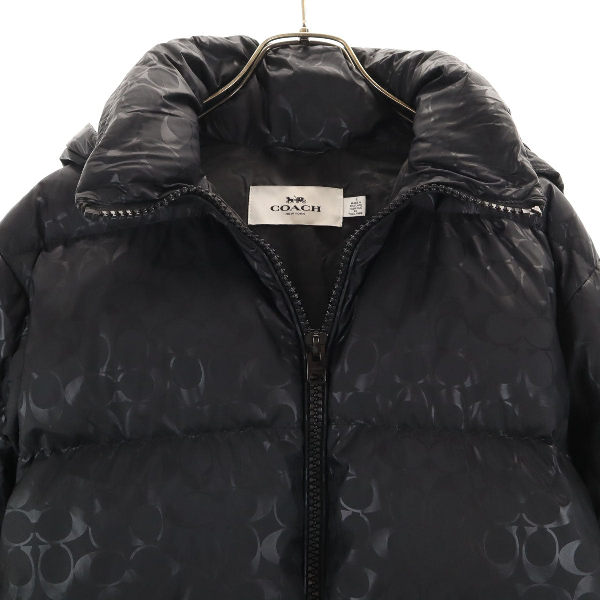 COACH コーチ シグネチャー ダウンジャケット S ブラック F79789 レディース