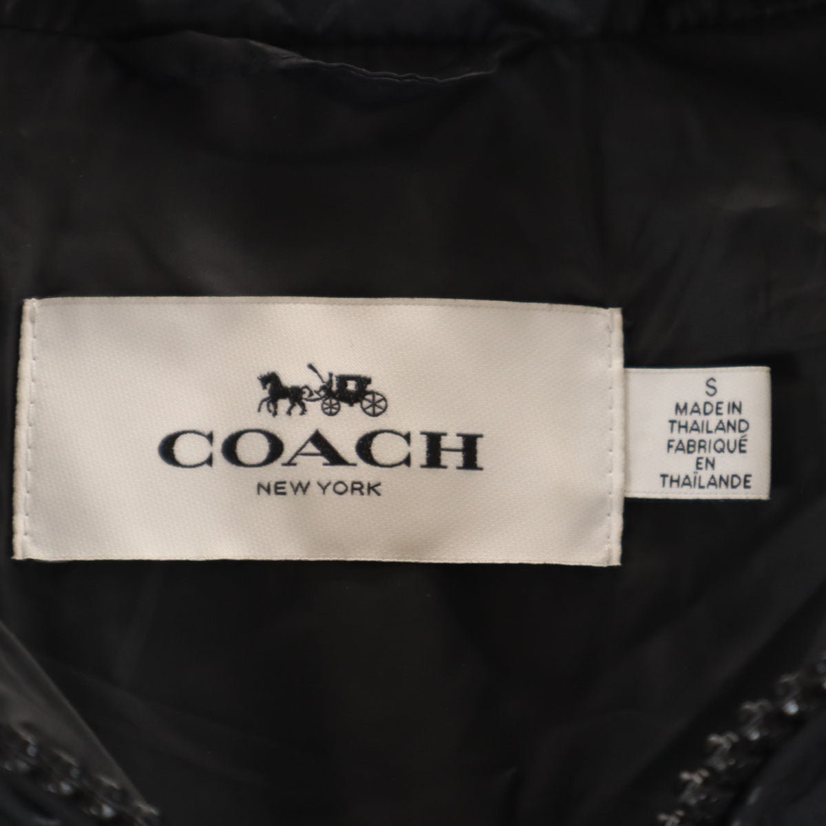 COACH コーチ シグネチャー ダウンジャケット S ブラック F79789 レディース