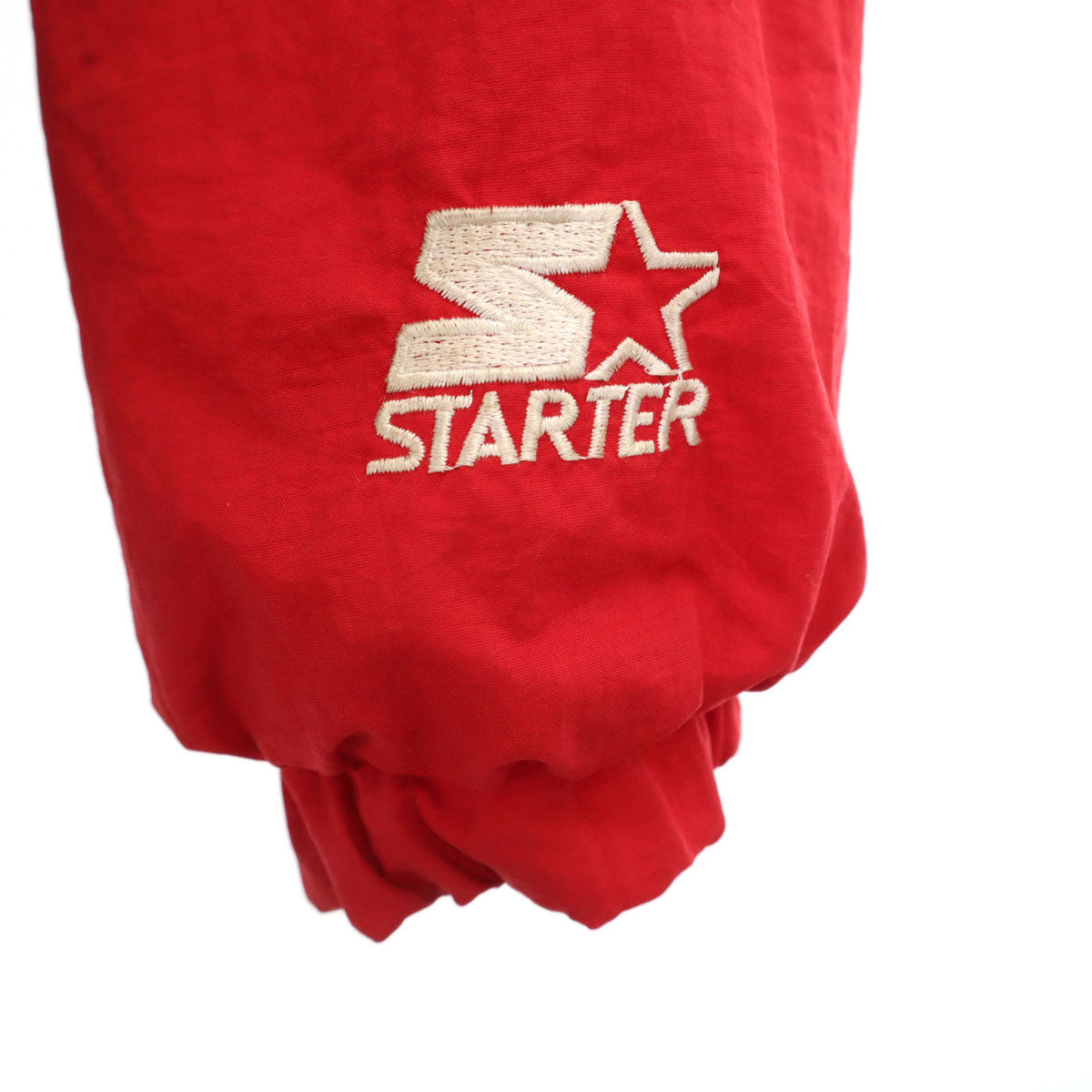 STARTER スターター 90s オールド NBA シカゴ・ブルズ ハーフジップ ナイロンジャケット L レッド プルオーバー 中綿 Chicago Bulls メンズ