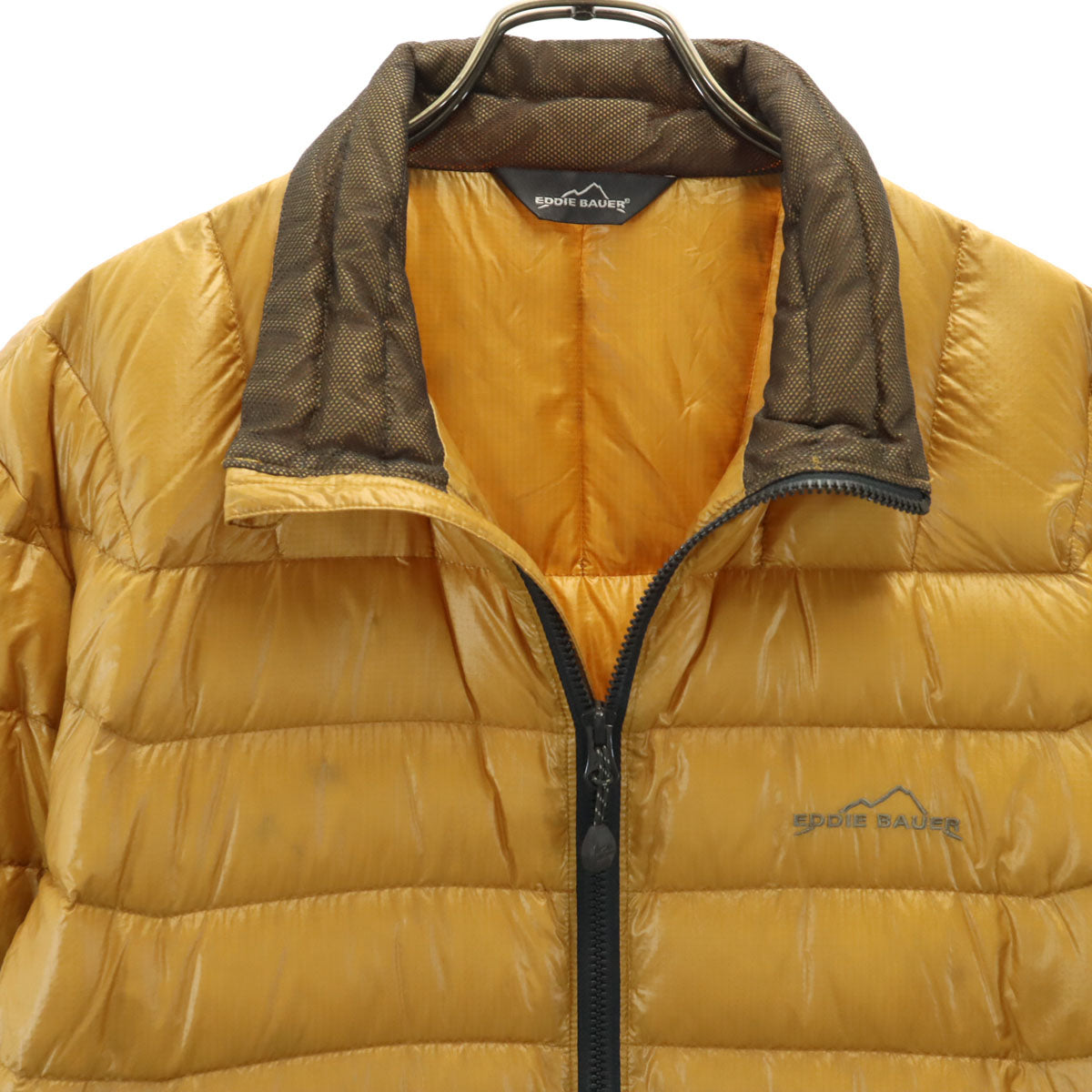 Eddie Bauer エディバウアー ダウンジャケット S イエロー アウトドア EB800 FILL POWER メンズ
