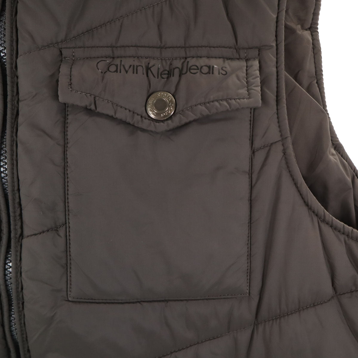 Calvin klein Jeans カルバンクラインジーンズ 中綿ベスト M グレー メンズ