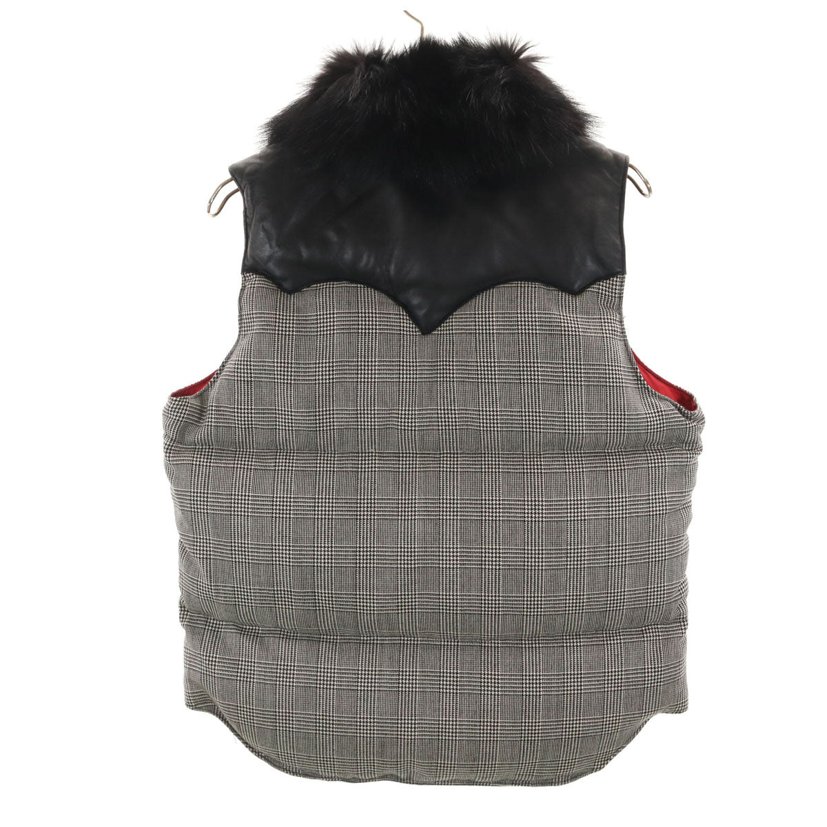 Rocky Mountain FeatherBed ロッキーマウンテンフェザーベッド グレンチェック ウエスタンヨーク ダウンベスト 36 ブラック メンズ