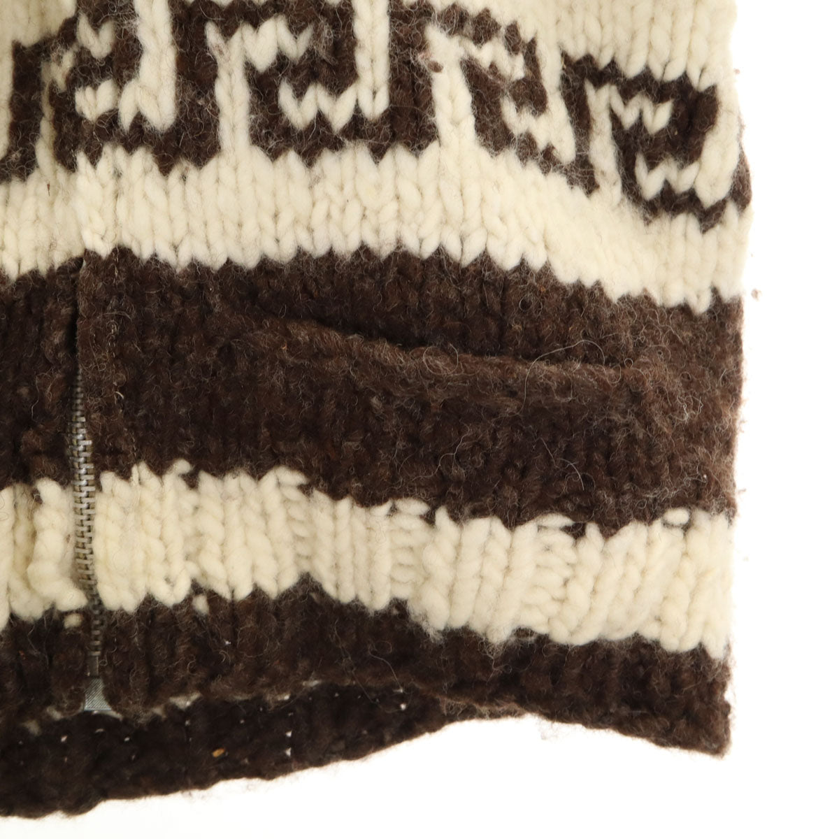 80s ヴィンテージ サンダーバード カウチンジャケット ブラウン ニット TALONジップ メンズ