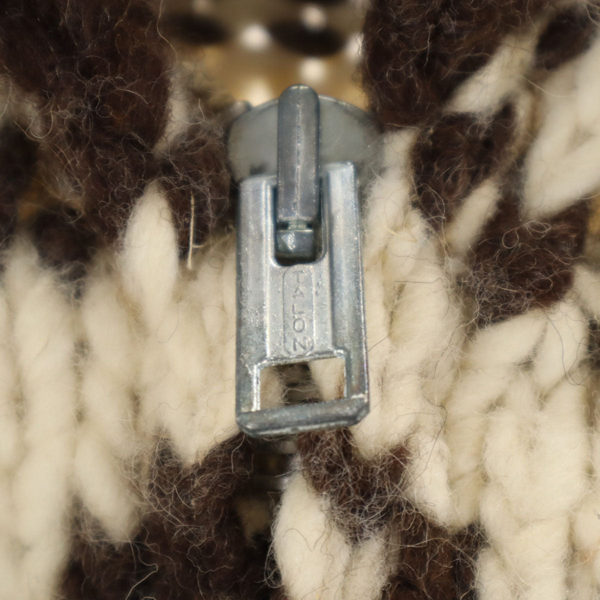 80s ヴィンテージ サンダーバード カウチンジャケット ブラウン ニット TALONジップ メンズ