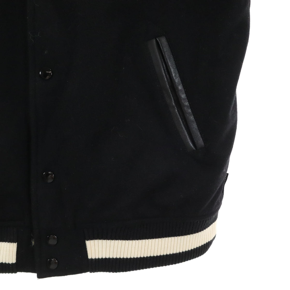 Lafayette ラファイエット 日本製 レザー切替 スタジャン L ブラック ジャケット メンズ