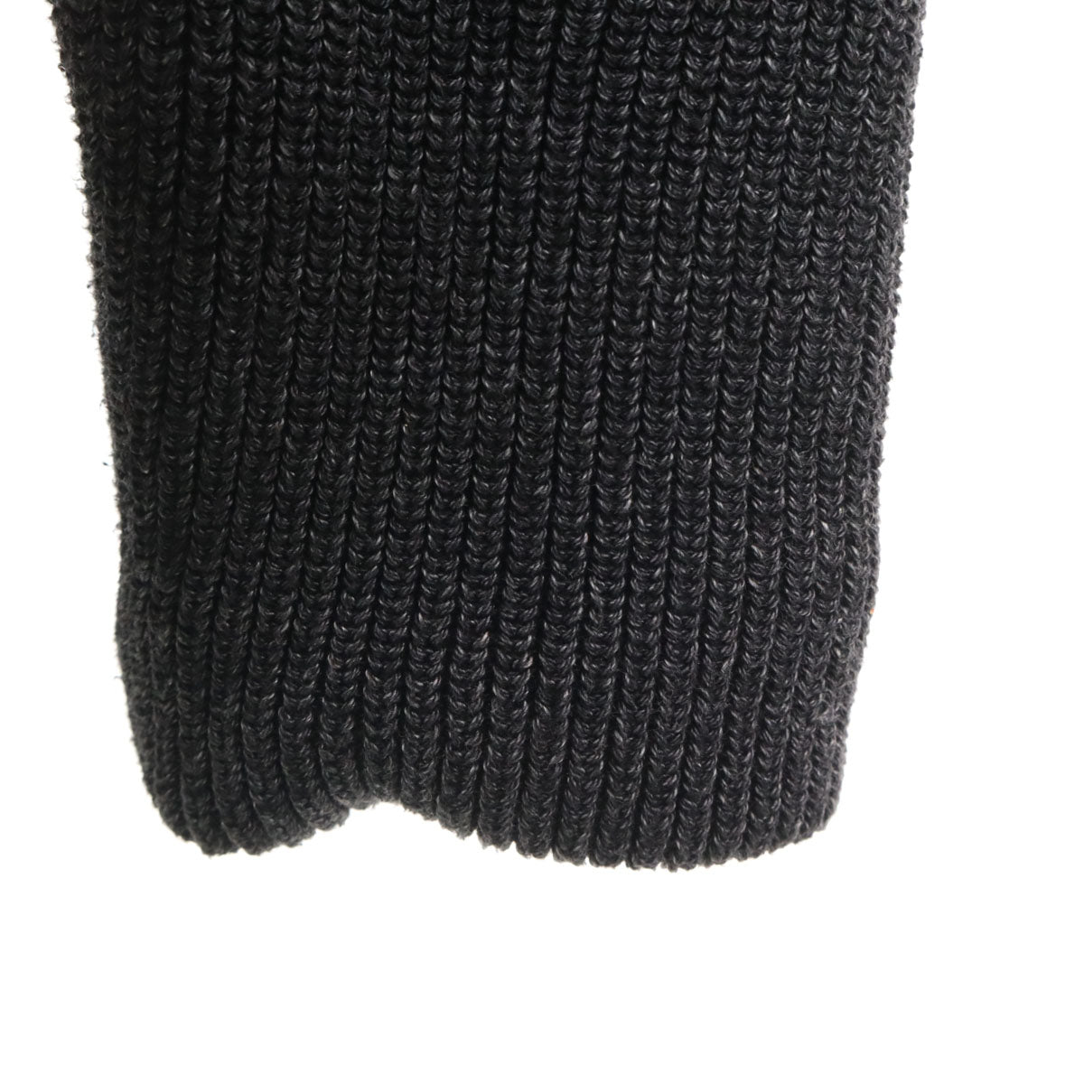 美品 varde77 バルデセブンティセブン 19AW 日本製 長袖 Vネック ニットカーディガン 2 チャコールブラック 中綿 メンズ