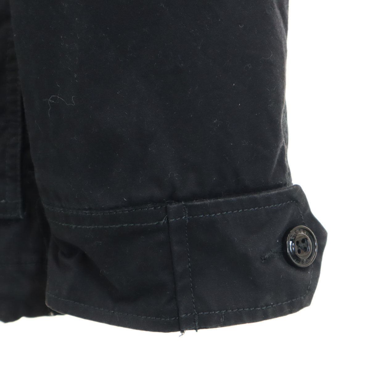 DIESEL ディーゼル ミリタリージャケット S ブラック メンズ