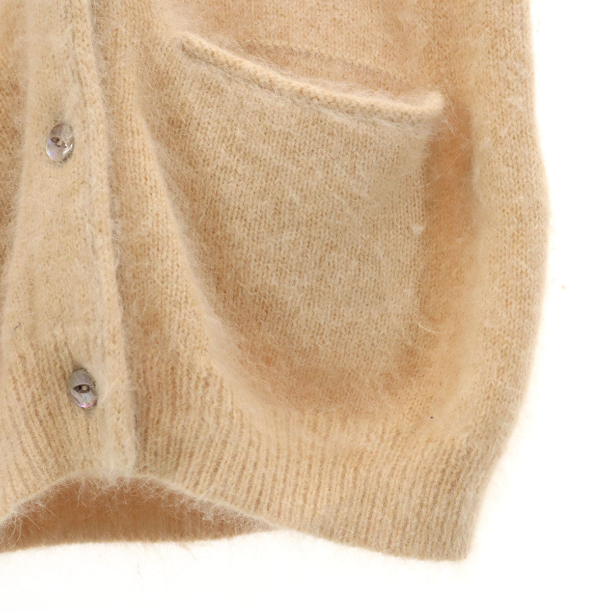 Ron Herman ロンハーマン 長袖 ニットカーディガン XS ペールオレンジ レディース