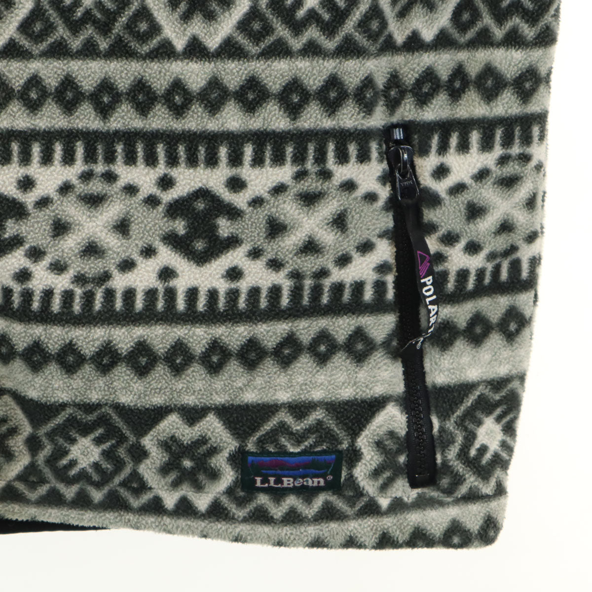 L.L.Bean エルエルビーン 80s 90s オールド 総柄 フリースジャケット グレー アウトドア メンズ