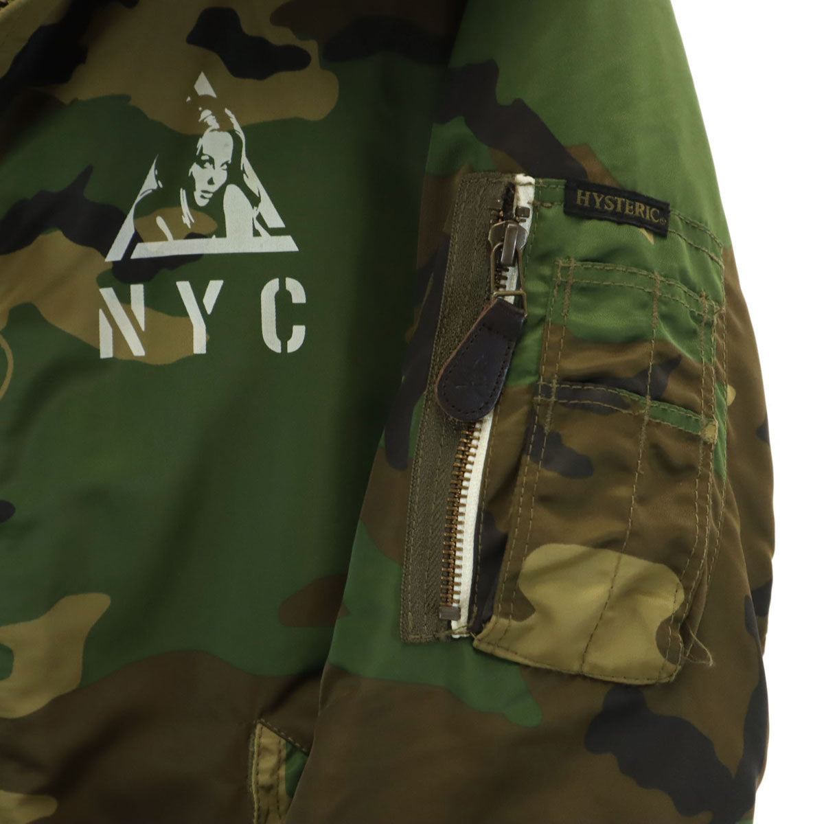 HYSTERIC GLAMOUR ヒステリックグラマー 日本製 カモフラ 中綿ジャケット M カーキ メンズ