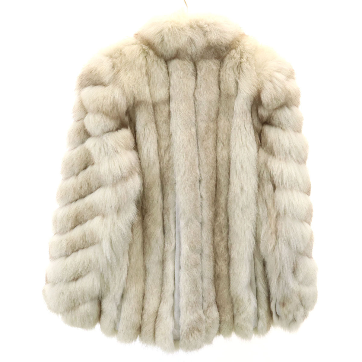 美品 SAGA FOX サガフォックス ファーコート 11 グレージュ レディース