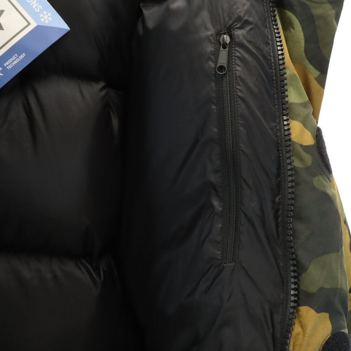 未使用 THE NORTH FACE ザノースフェイス カモフラ ノベルティウインドストッパーブルックスレンジライト ダウンパーカー L カーキ アウトドア ND91961 メンズ