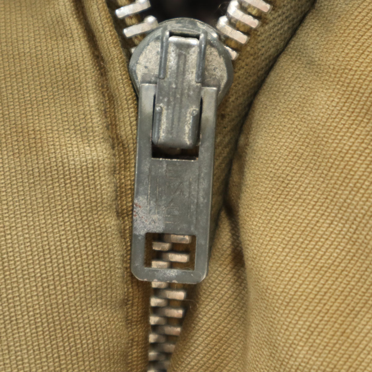 60s ヴィンテージ ミリタリー デッキ ジャケット ベージュ系 EMARジップ 裏ボア メンズ