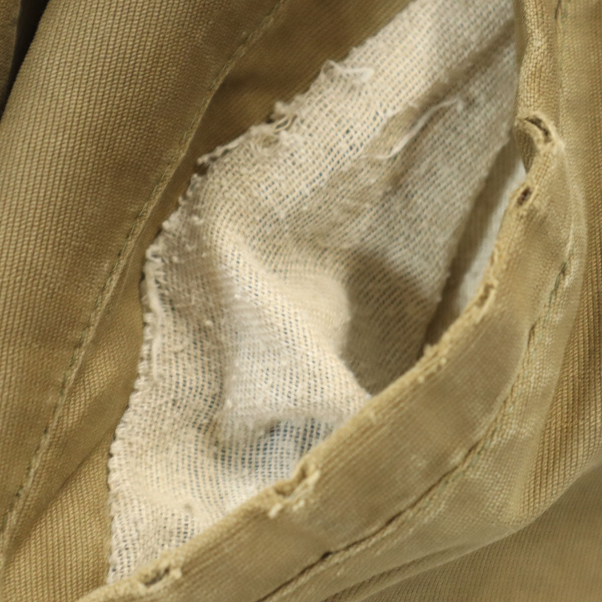 60s ヴィンテージ ミリタリー デッキ ジャケット ベージュ系 EMARジップ 裏ボア メンズ