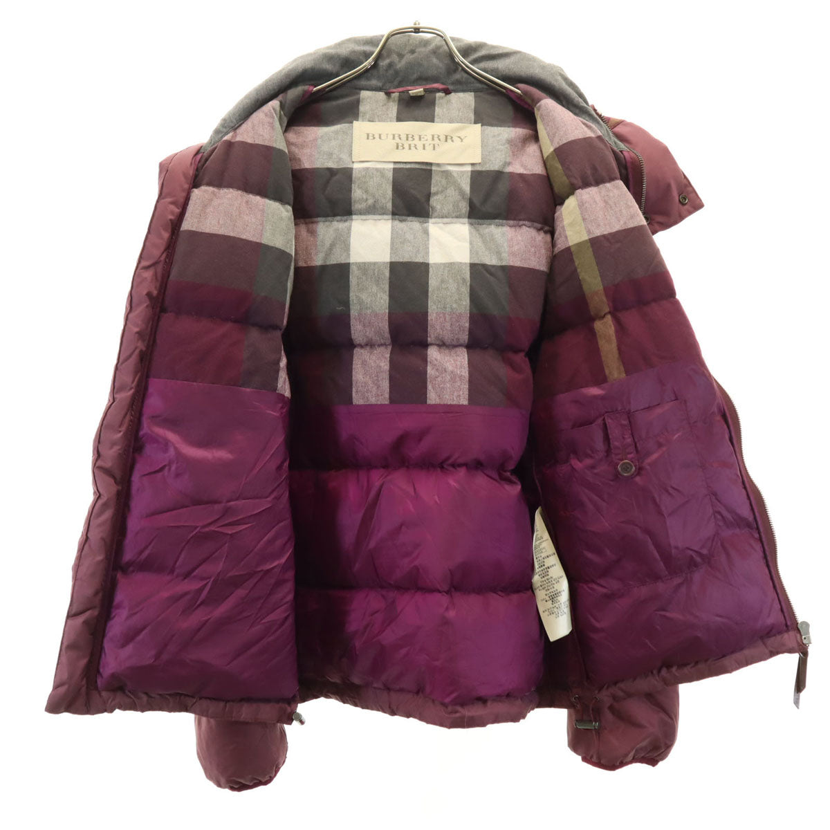BURBERRY BRIT バーバリーブリット ダウンジャケット XL パープル系 メンズ