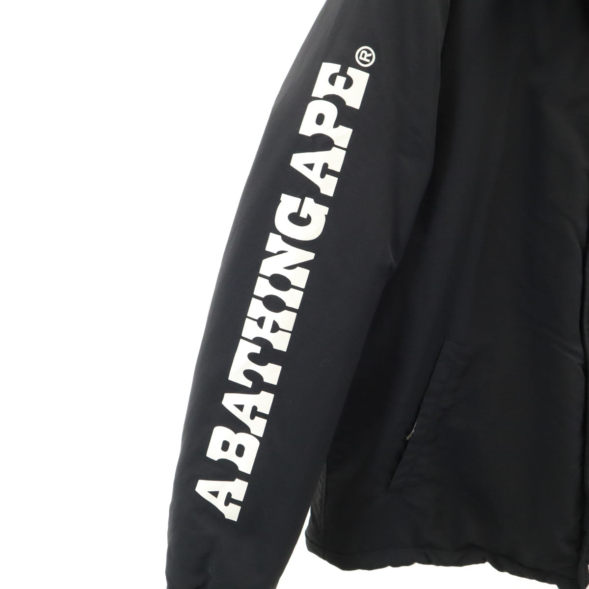 A BATHING APE アベイシングエイプ コーチジャケット L ブラック 裏ボア メンズ