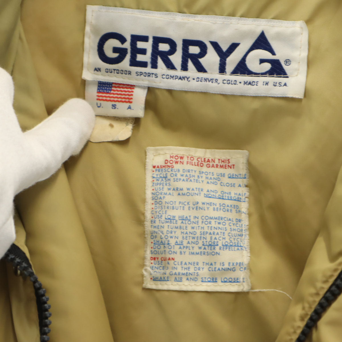 GERRY ゲリー 80s USA製 ヴィンテージ ダウンジャケット ベージュ メンズ