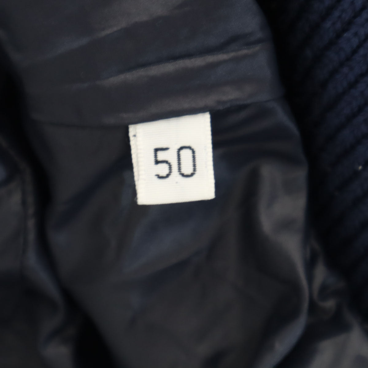 C.P.Company シーピーカンパニー カモフラ柄 ニット切替 ダウンジャケット 50 ネイビー メンズ