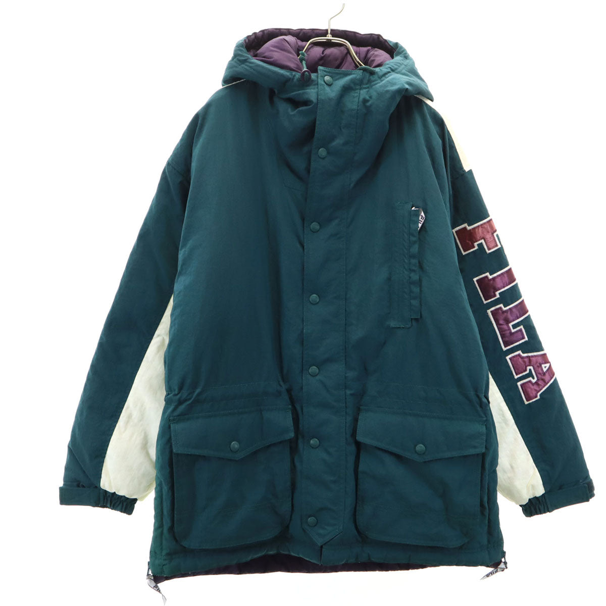 FILA フィラ 90s オールド 中綿ジャケット M 深緑 メンズ