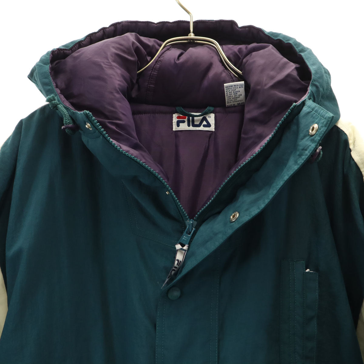 FILA フィラ 90s オールド 中綿ジャケット M 深緑 メンズ