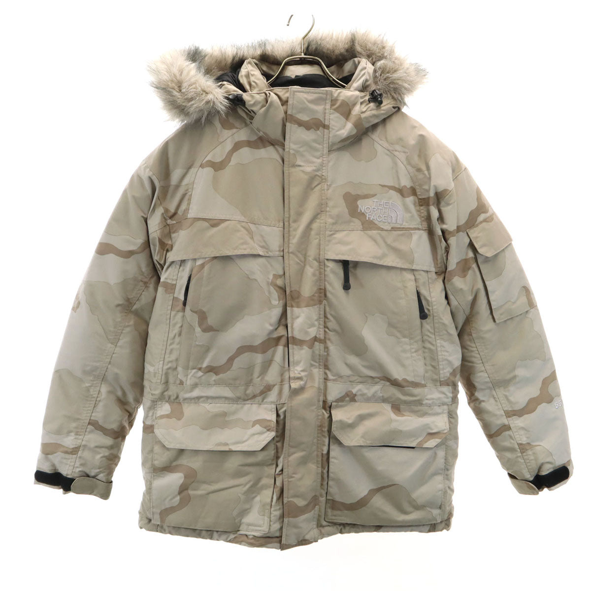 THE NORTH FACE ノースフェイス カモフラ柄 マクマード ダウンパーカー S グレージュ ND00492 アウトドア フィルパワー550 メンズ