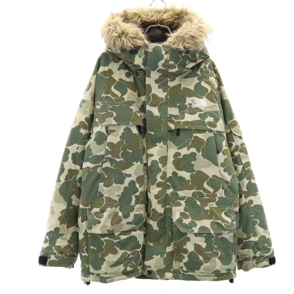 THE NORTH FACE ノースフェイス カモフラ柄 マクマード ダウンパーカー M ベージュ ND91310 アウトドア メンズ