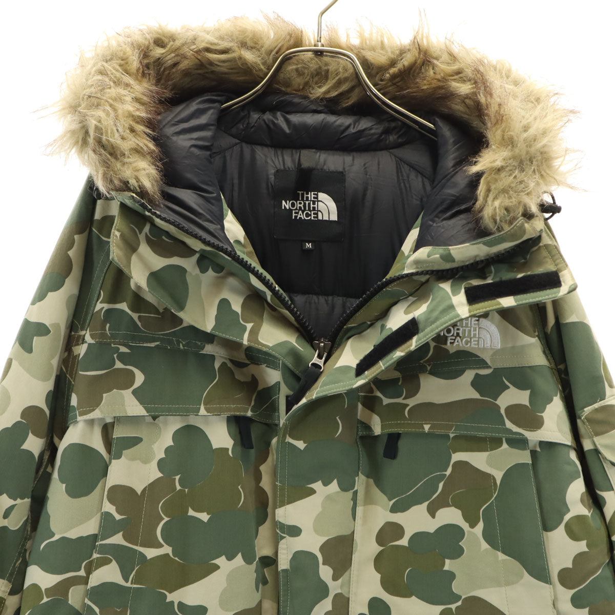 THE NORTH FACE ノースフェイス カモフラ柄 マクマード ダウンパーカー M ベージュ ND91310 アウトドア メンズ