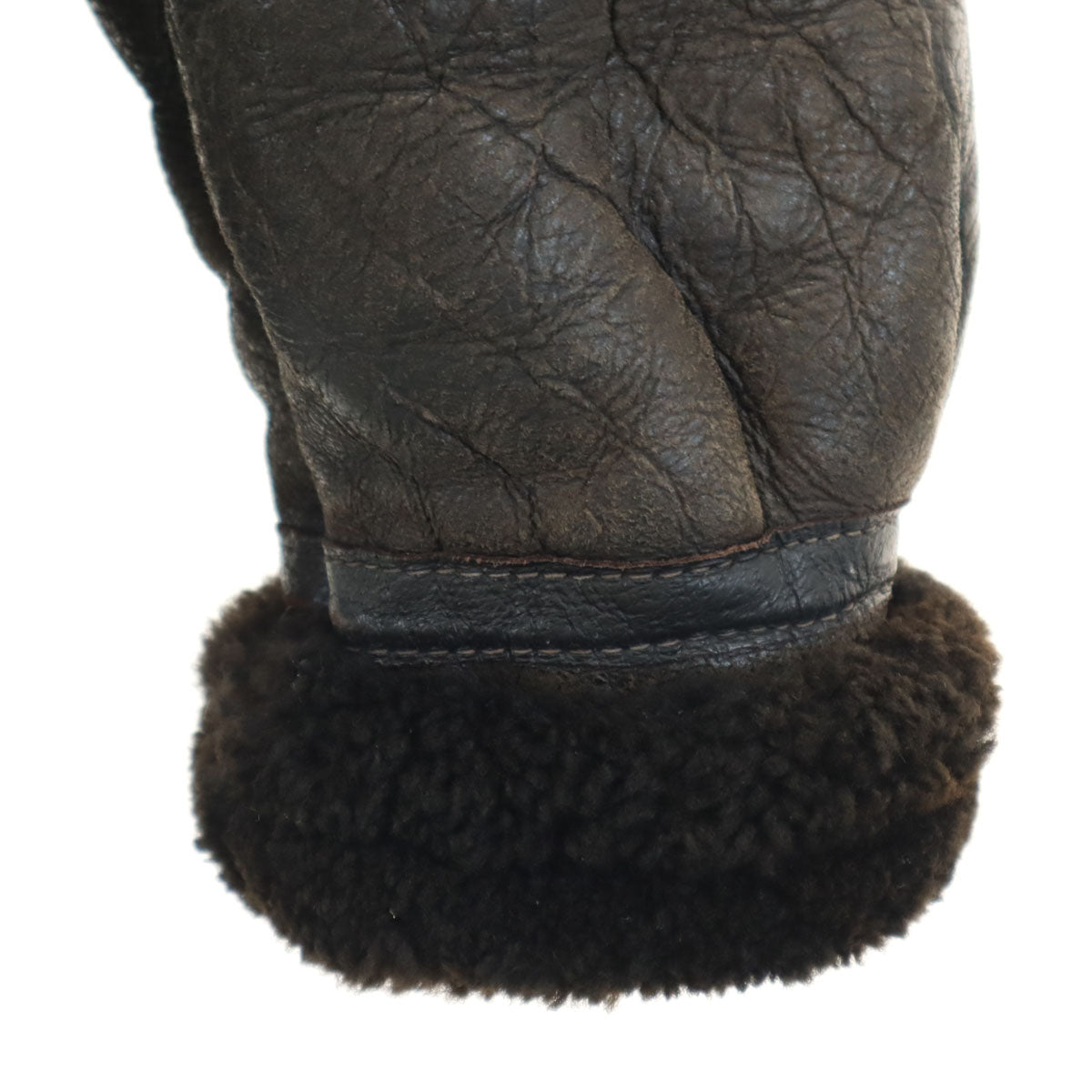 schott ショット USA製 羊革 シープスキン レザー B-3 ムートンジャケット 36 ブラウン ボマー フライト メンズ