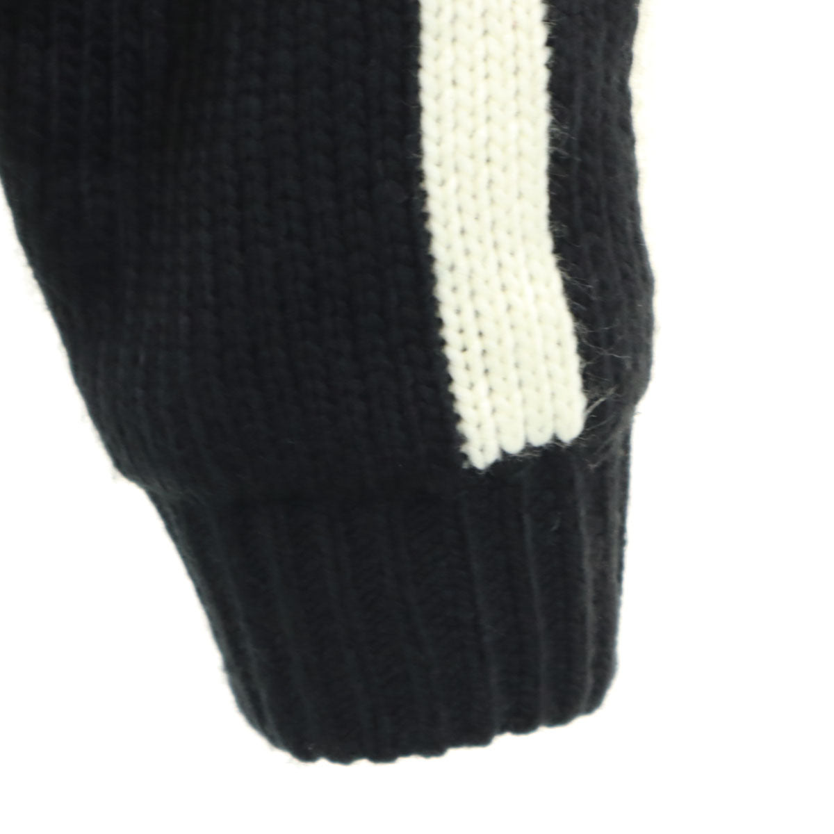 VANSON Cottons バンソンコットンズ バックスカル ニットジャケット XL ブラック 裏フェイクファー メンズ