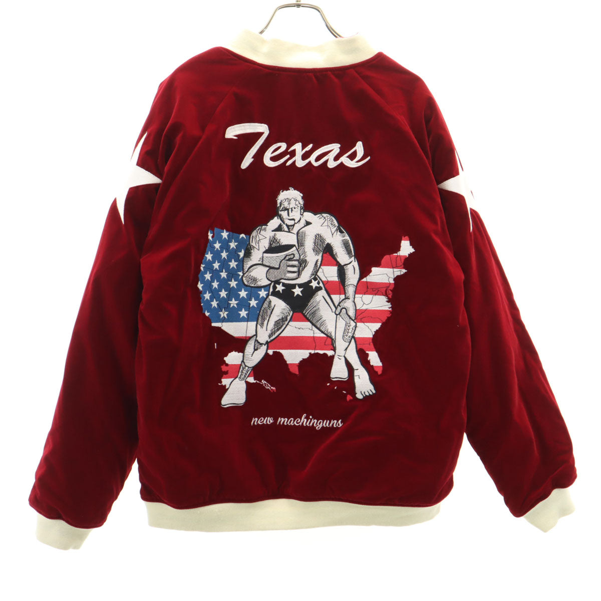 未使用 BILLVAN ビルバン キン肉マン コラボ テリーマン ジェロニモ リバーシブル スカジャン 42 レッド メンズ